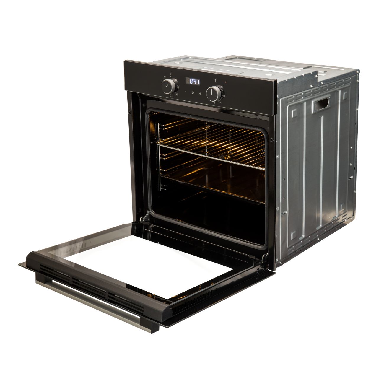 Встраиваемый электрический духовой шкаф CARINO CB6EB56016 60 см, 73л, конвекция, гриль, двойное стекло, черный