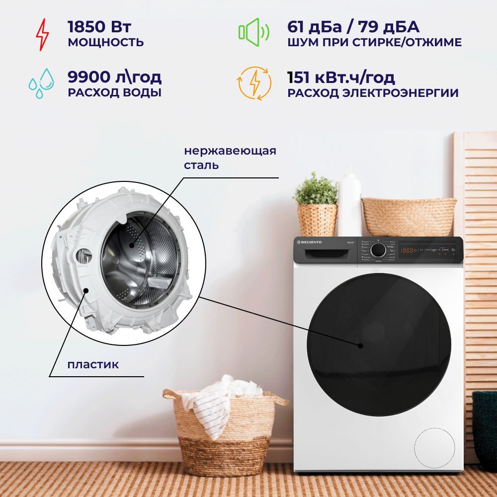 Стиральная машина 6 кг DELVENTO VW42653