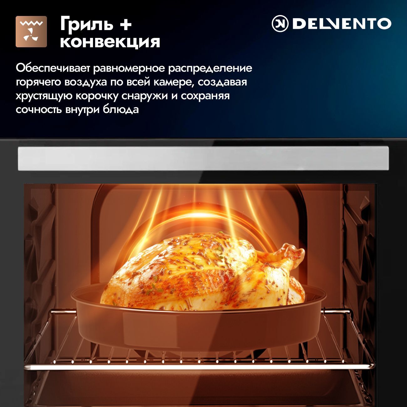 Встраиваемый духовой шкаф 60 см DELVENTO V6EM59011