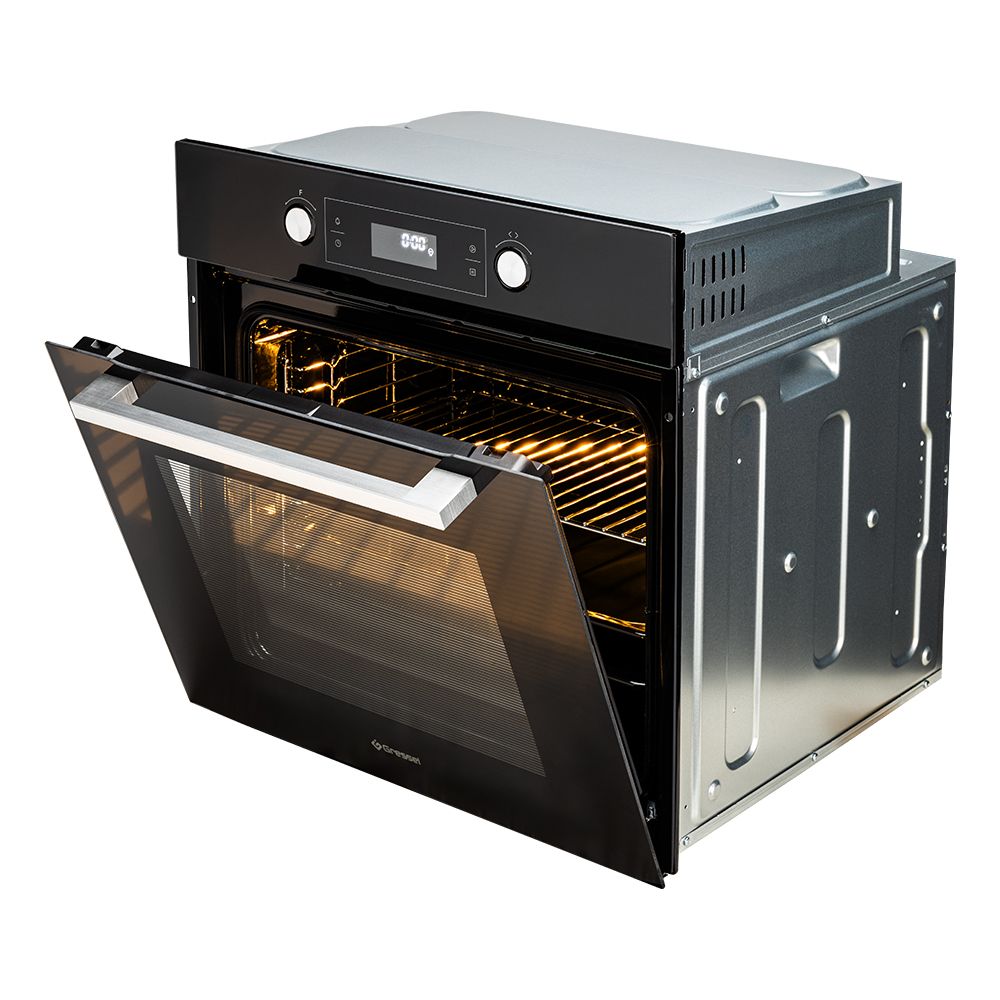 Встраиваемый духовой шкаф Gressel U6ES69000 60 см, 70 л, 10 режимов, двойной ГРИЛЬ, разморозка, конвекция, утапливаемые ручки, таймер + противень WELLFRY