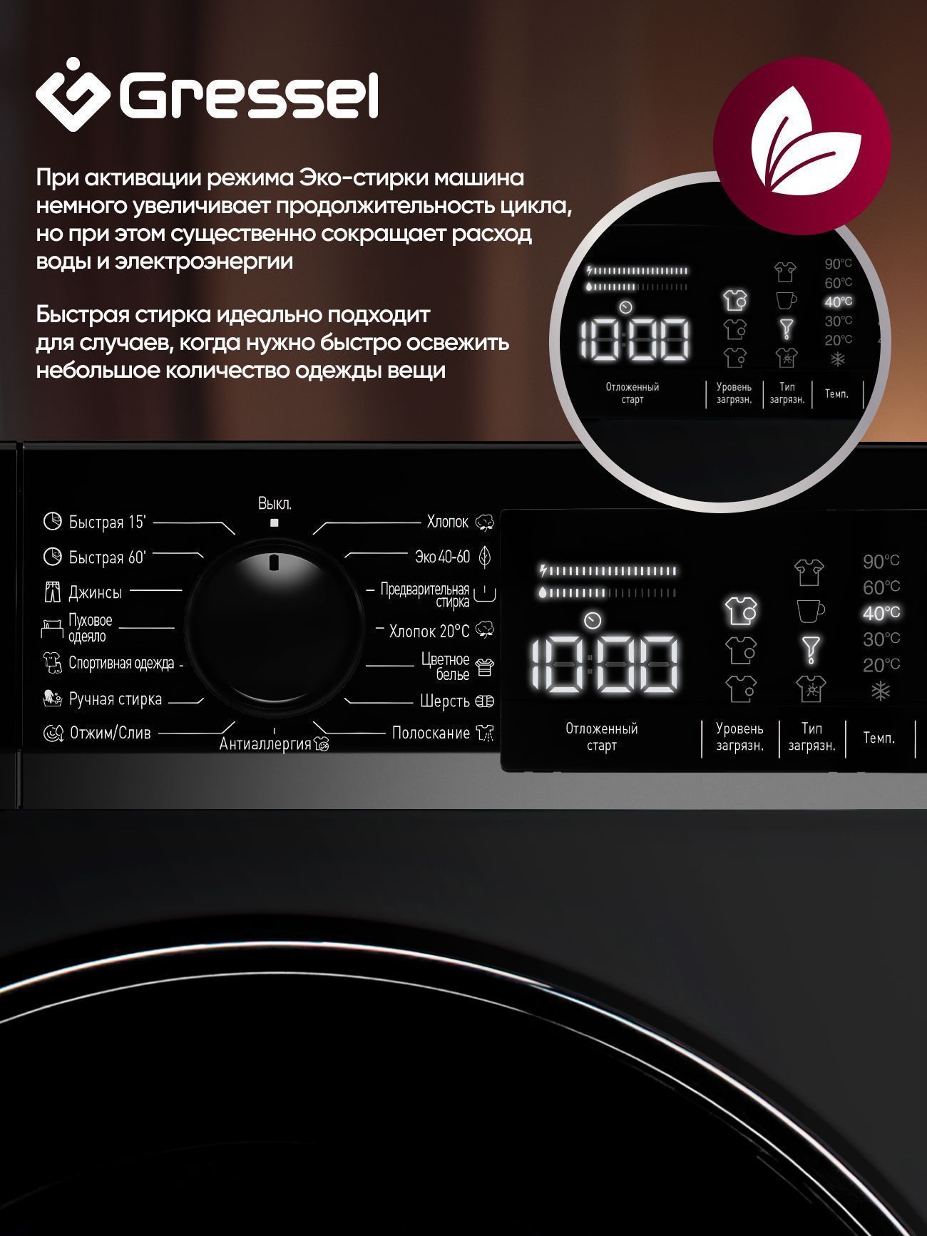 Стиральная машина Gressel ULC101 черный