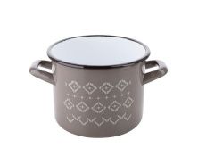 Эмалированная кастрюля EMALIA FIORENTA 3,55 л, диаметр 18 см, индукция, коричневый