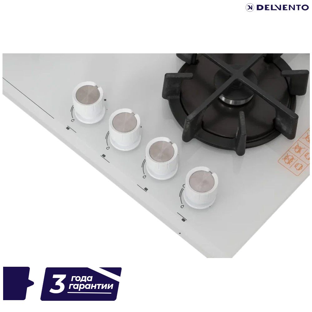 Встраиваемая панель газовая 60 см (стекло) DELVENTO V60N41C011