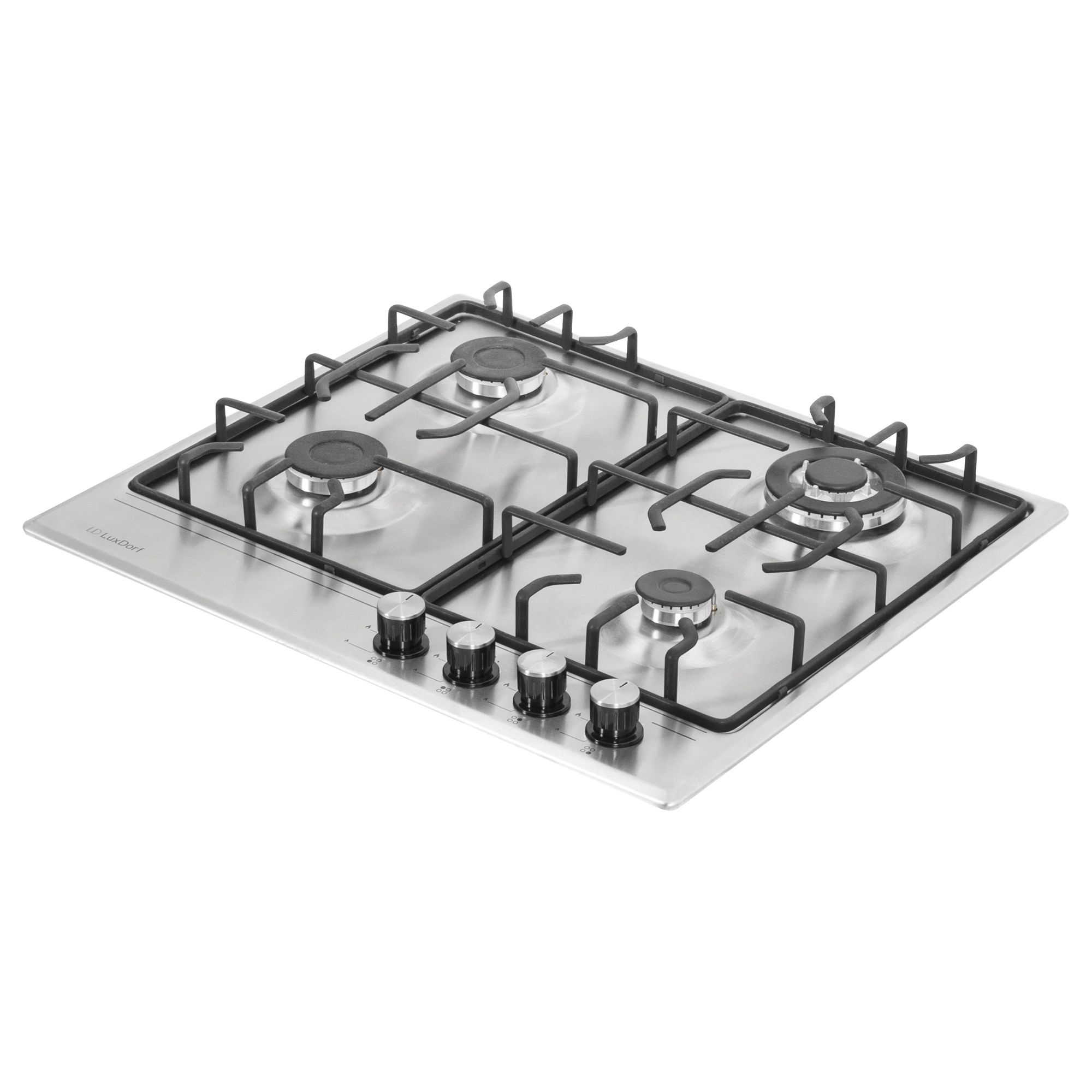 Газовая варочная панель LuxDorf H60V41M551, материал панели Нержавеющая сталь, цвет серый метталик ,материал решетки: Эмалированная сталь