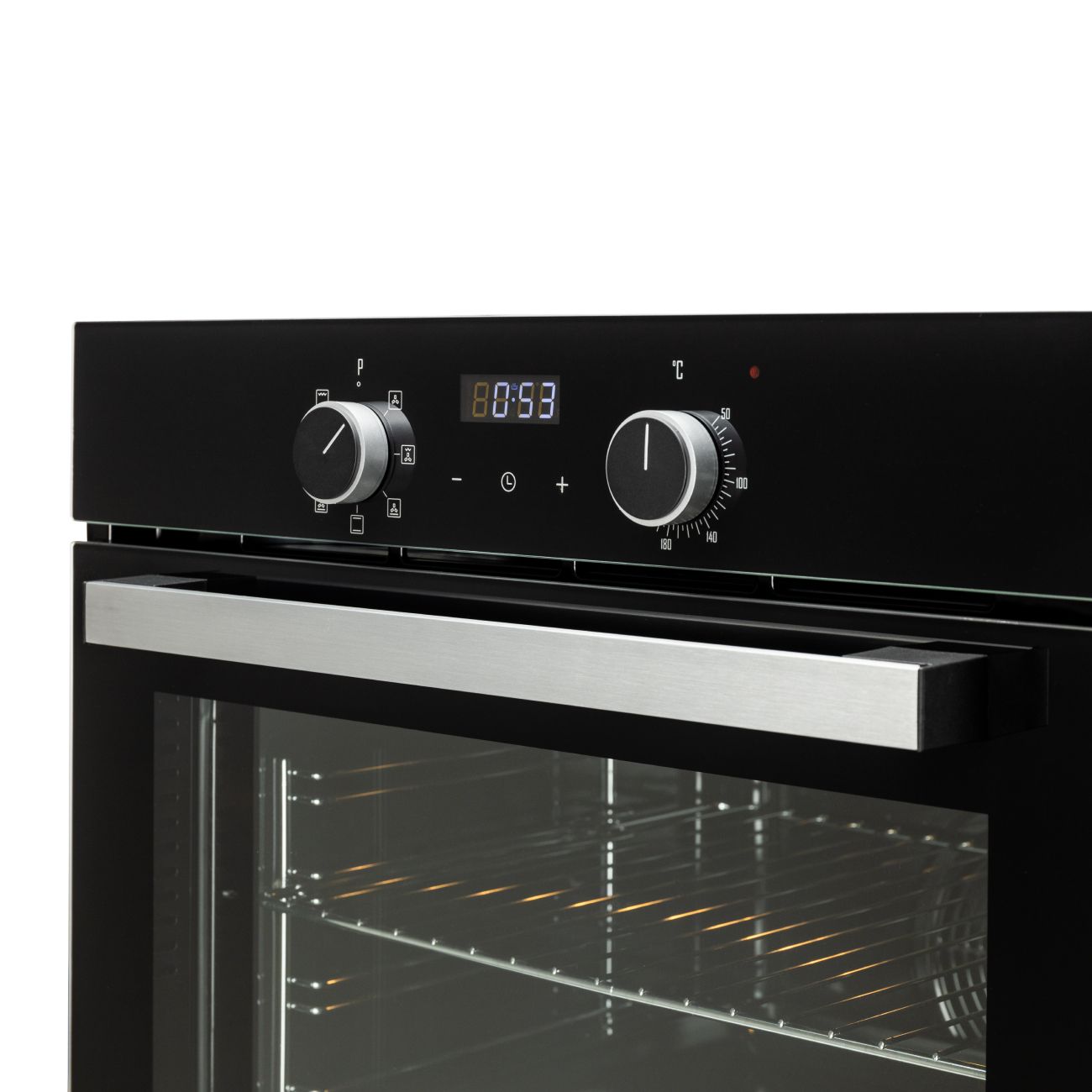 Встраиваемый электрический духовой шкаф CARINO CB6EB56016 60 см, 73л, конвекция, гриль, двойное стекло, черный