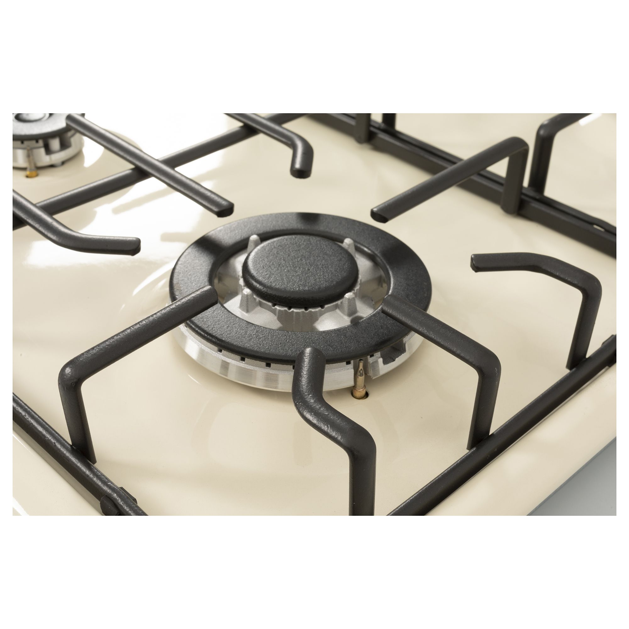 Газовая варочная панель LuxDorf H60V41O551, материал панели Эмалированая сталь, цвет Ретро Бежевый ,материал решетки: Эмалированная сталь