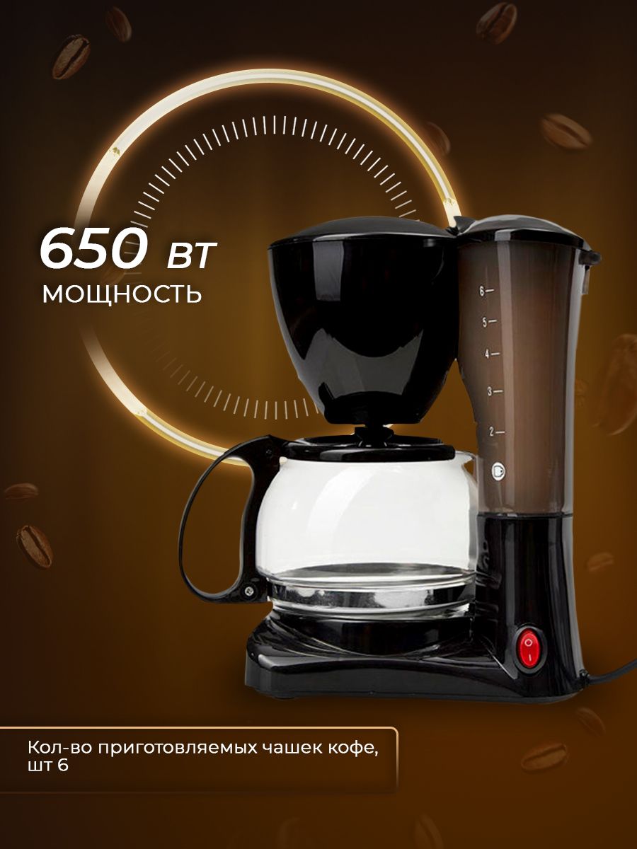 Кофеварка GOODHELPER CM-D102 капельная, черный