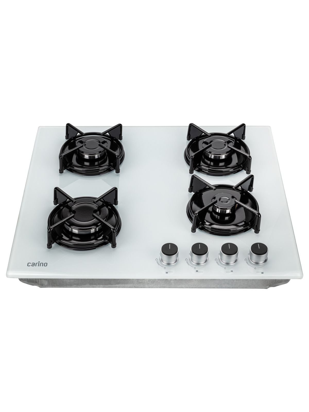 Газовая варочная панель CARINO CH60N40W570 60 см, газ-контроль, закаленное стекло, автоматический розжиг