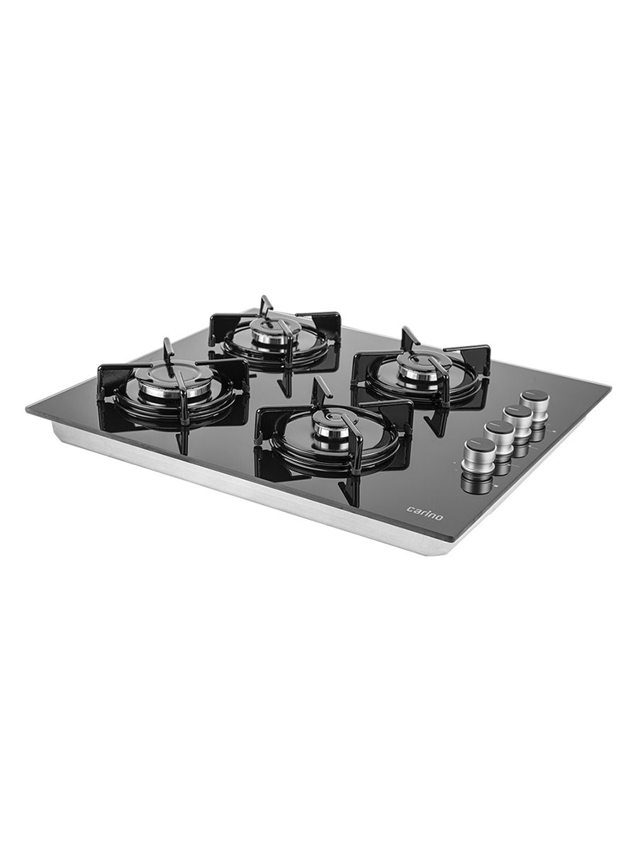 Газовая варочная панель CARINO CH60K40S111 60 см, газ-контроль, закаленное стекло, автоматический розжиг
