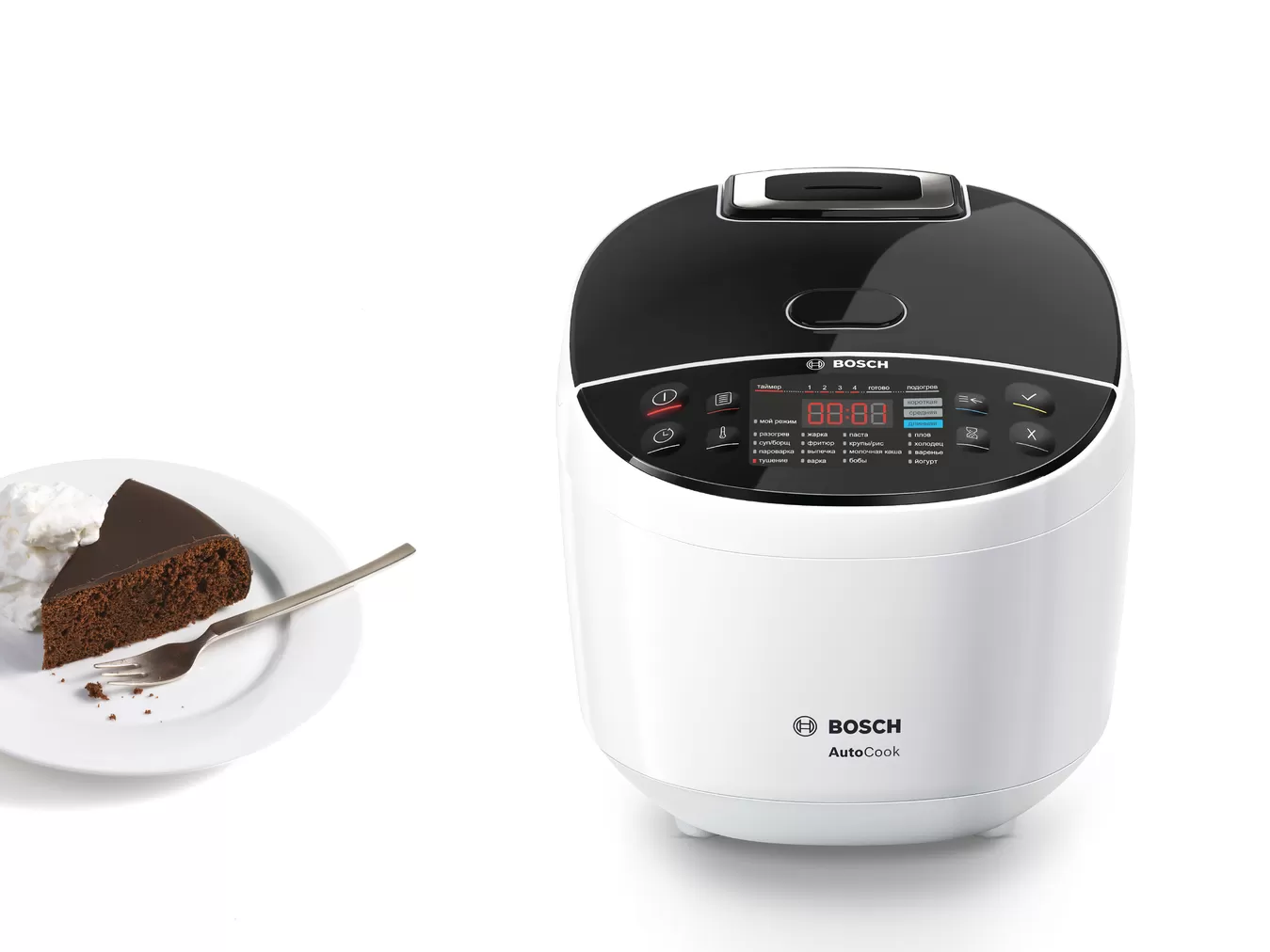 Мультиварка Bosch MUC11W12, Чаша 5 литров, дисплей, ручной выбор времени приготовления