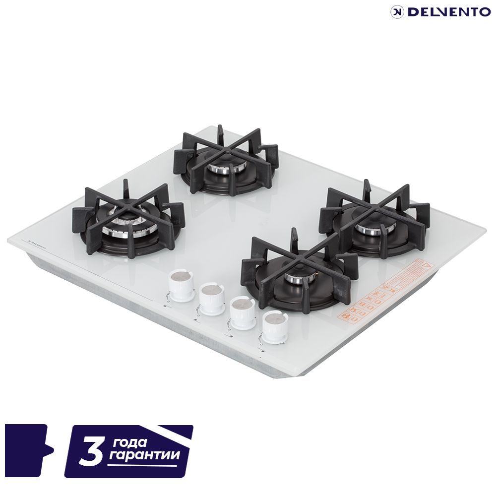 Встраиваемая панель газовая 60 см (стекло) DELVENTO V60N41C011