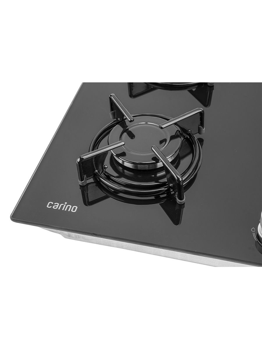Газовая варочная панель CARINO CH60N40B570 60 см, газ-контроль, закаленное стекло, автоматический розжиг