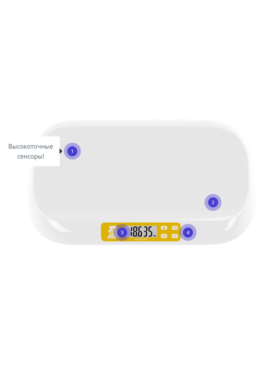 Напольные детские весы электронные GOODHELPER BD-S27, белый, батарейка в комплекте