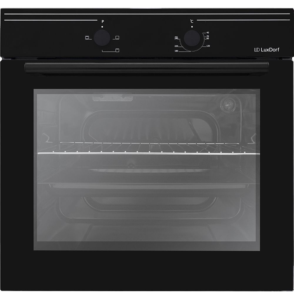 Встраиваемый духовой шкаф LuxDorf B6EB04050, 58 л, 3 режима нагрева, кнопочное управление, хромированная решетка и противень в комплекте