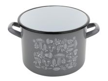 Эмалированная кастрюля EMALIA PORCINI 3,55 л, диаметр 18 см, индукция, серый