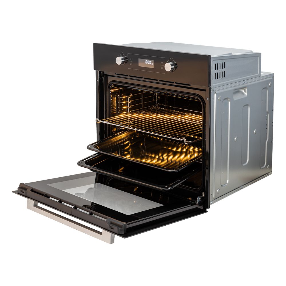 Встраиваемый духовой шкаф Gressel U6ES69000 60 см, 70 л, 10 режимов, двойной ГРИЛЬ, разморозка, конвекция, утапливаемые ручки, таймер + противень WELLFRY