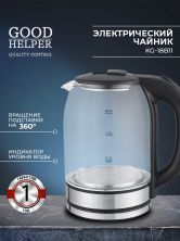 Электрический чайник GoodHelper WarmCup KG-18B11 1.8 л стеклянный 1500Вт с подсветкой