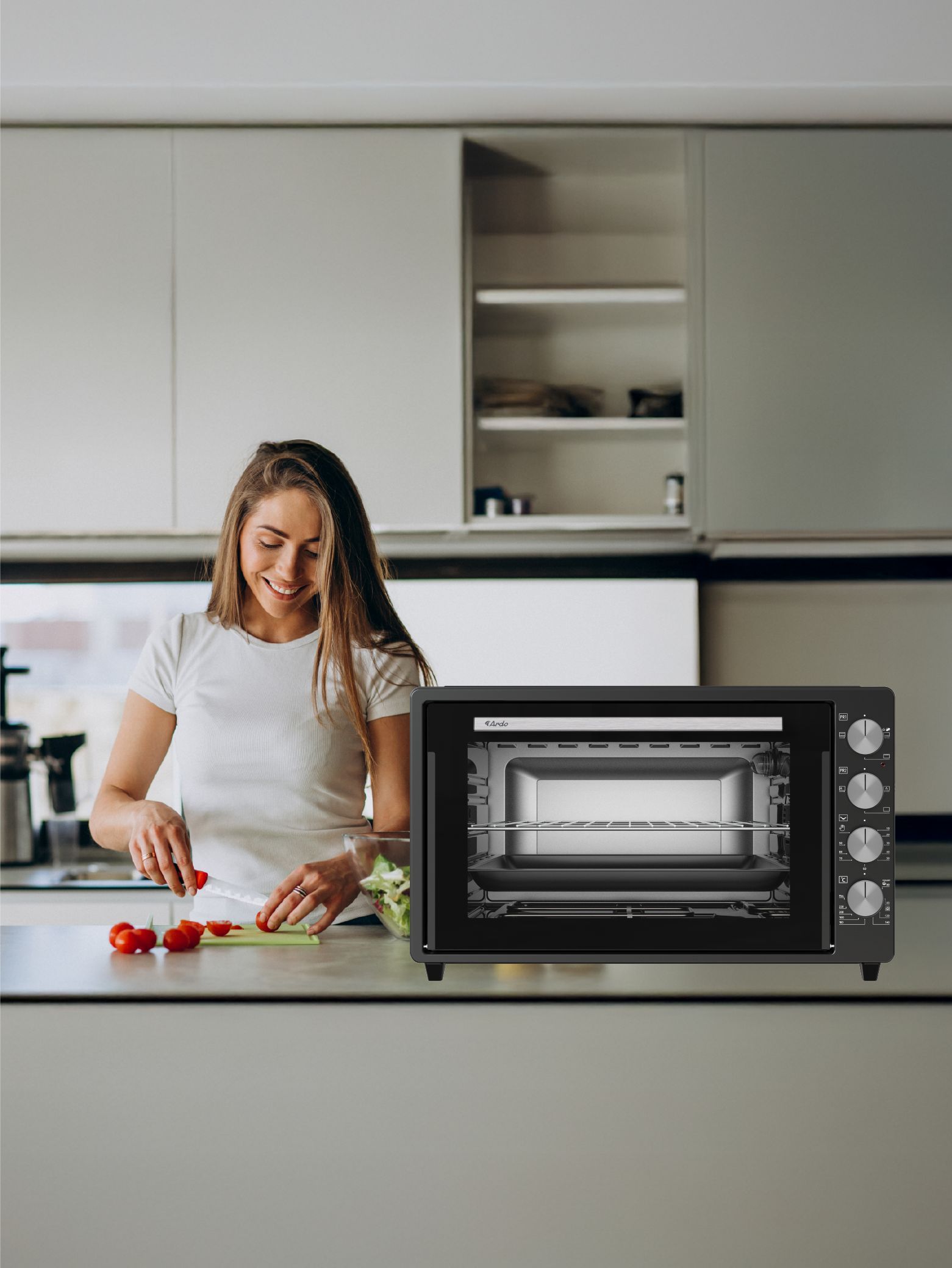 Мини-печь Ardo MO7052A2 5 режимов, конвекция, 70 л, 2 противня, хромированная решетка, таймер