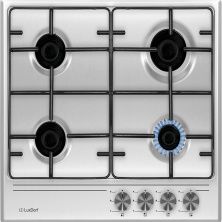 Газовая варочная панель LuxDorf H60V40M450, материал панели Нержавеющая сталь, цвет серый метталик ,материал решетки: Эмалированная сталь