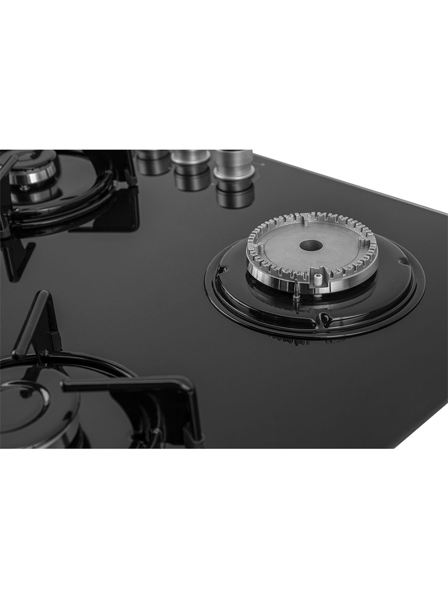 Газовая варочная панель CARINO CH60N40B570 60 см, газ-контроль, закаленное стекло, автоматический розжиг