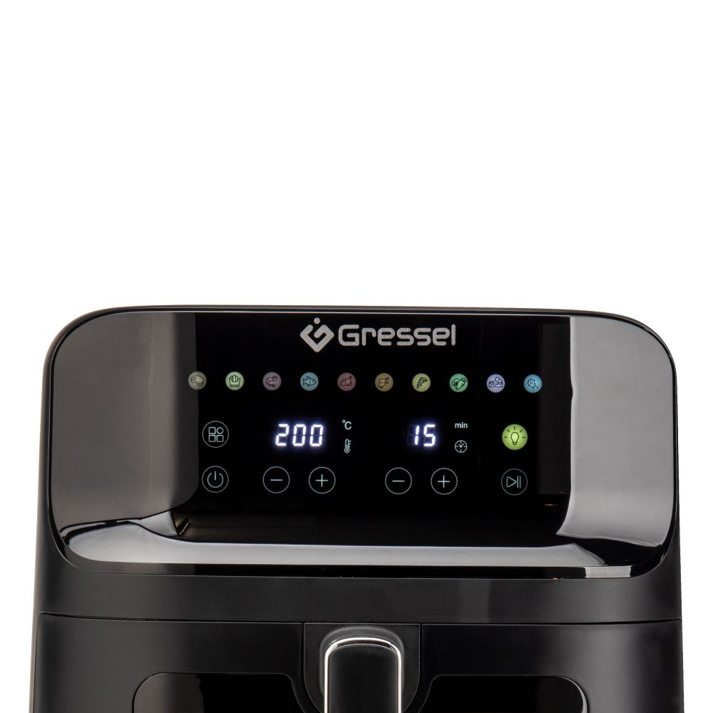 Аэрогриль Gressel GAF-1826, 10 программ, 1700Вт, сенсорный дисплей, подсветка