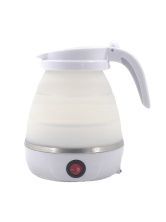 Компактный силиконовый электрический чайник GoodHelper KP-A01 0.6 л, мощность 600 Вт, белый