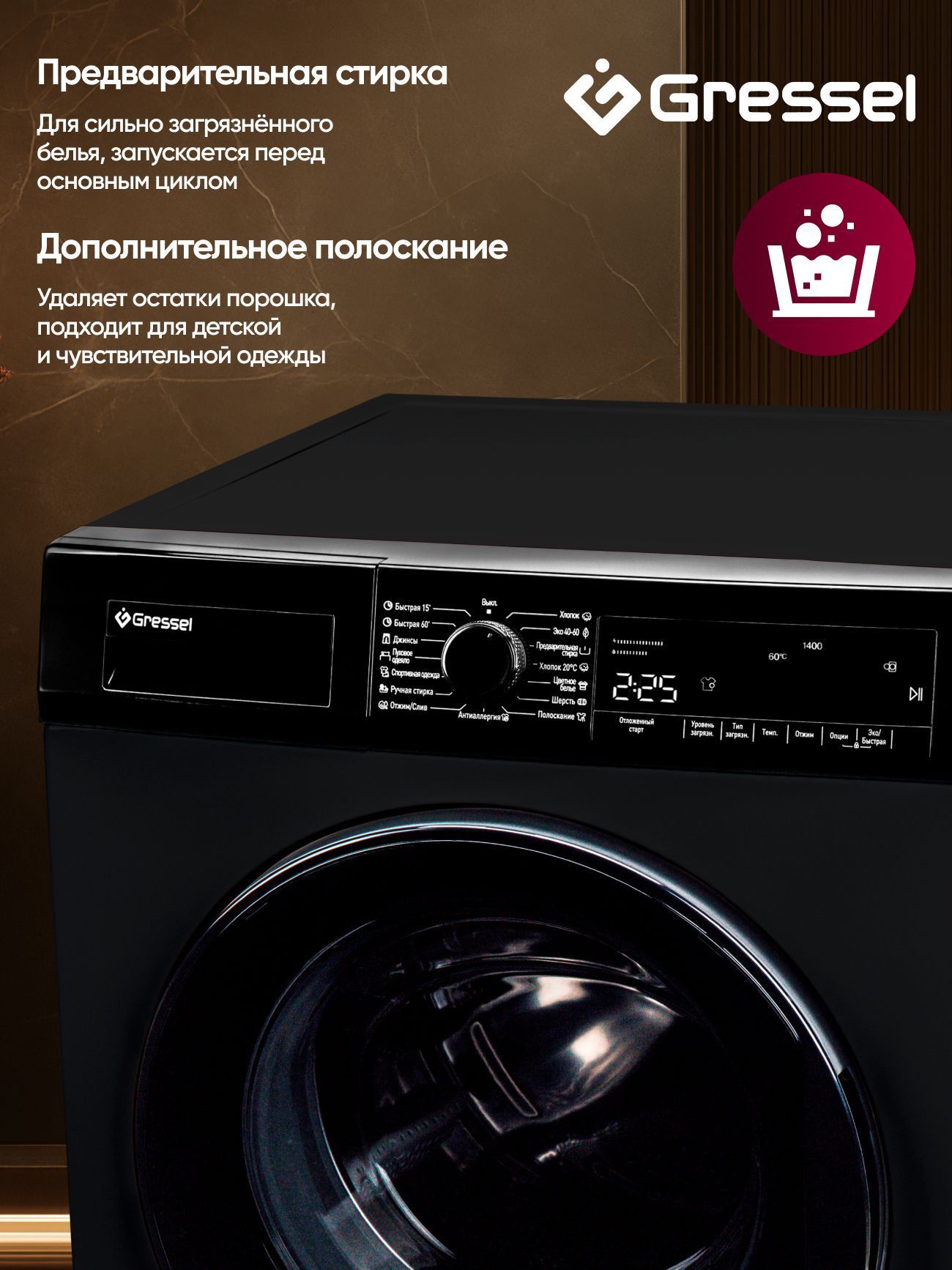 Стиральная машина Gressel ULC101 черный