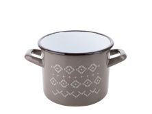 Эмалированная кастрюля EMALIA FIORENTA 2,5 л, диаметр 16 см, индукция, коричневый