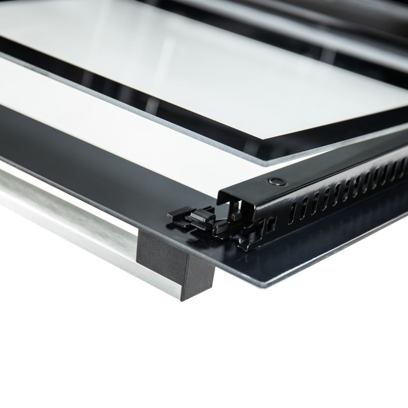 Встраиваемый электрический духовой шкаф CARINO CB6EM14011 60 см, 80л, конвекция, двойное стекло, нержавеющая сталь