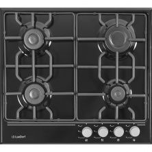 Газовая варочная панель LuxDorf H60V40B451, материал панели Эмалированая сталь, цвет черный ,материал решетки: Эмалированная сталь