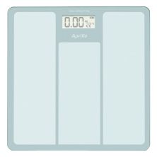 Электронные напольные весы Aprilla ABS-1033W с индикатором температуры и батареи, закаленное стекло