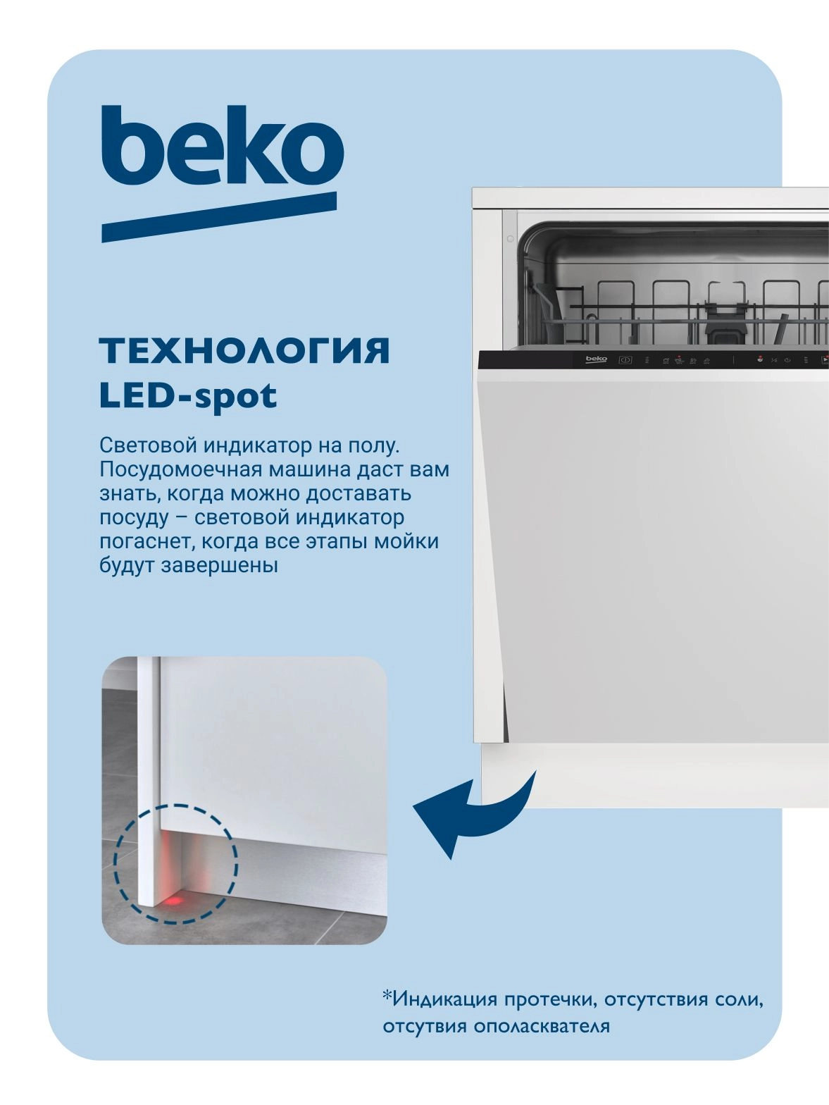 Встраиваемая посудомоечная машина 60 см BEKO BDIN14320